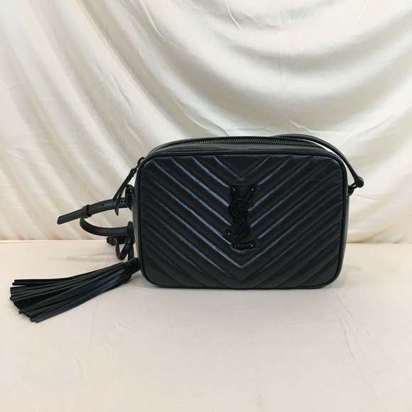 Yves Saint Laurent Small Matelasse Chevron Leather Lou Camera Bag Sku# 70092 - Picture 2 of 11